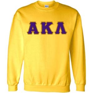 Alpha Kappa Lambda Custom Twill Crewneck Sweatshirt(Yellow)