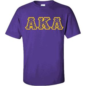 Alpha Kappa Lambda Fraternity Crest Twill Letter Tee(Purple)