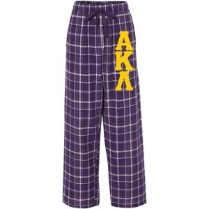Alpha Kappa Lambda Pajamas Flannel Pant(Purple/White)