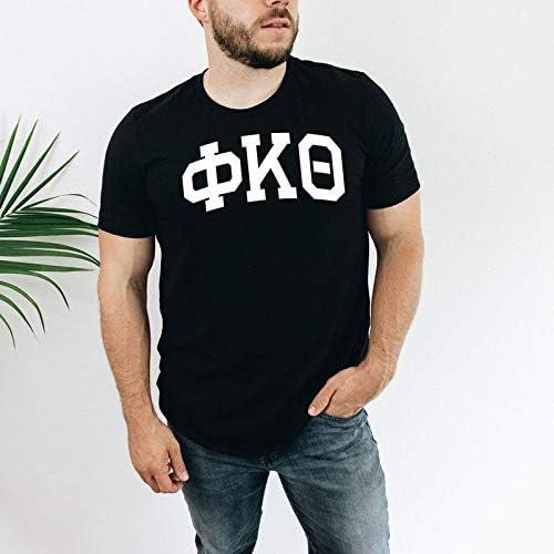 imagePhi Kappa Theta Arched Greek Letter TShirtBlack
