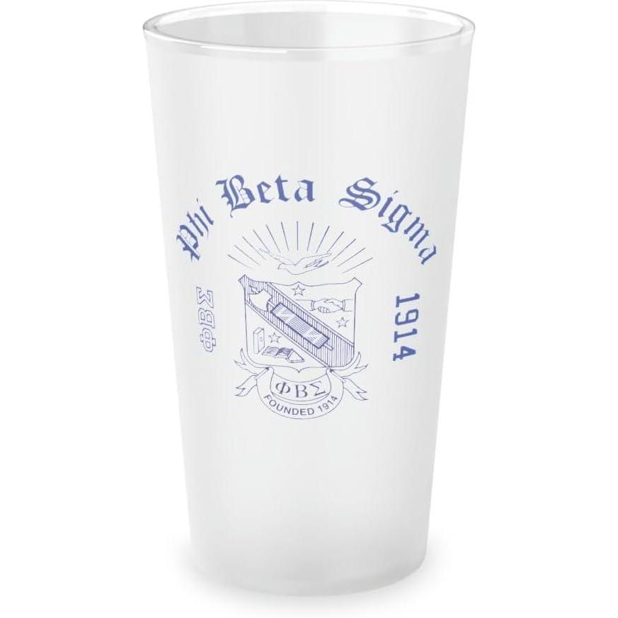 imageGreekgear Phi Beta Sigma Frosted Glass 16oz