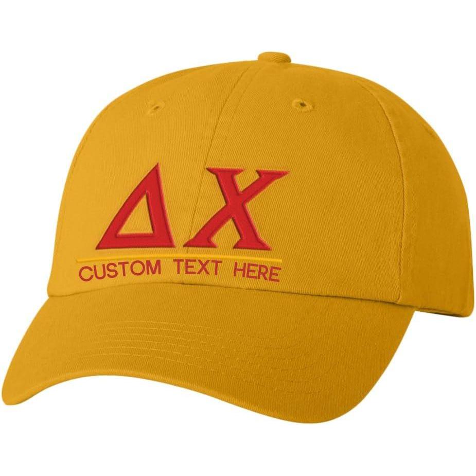 imagePersonalized Delta Chi Greek Line HatGold