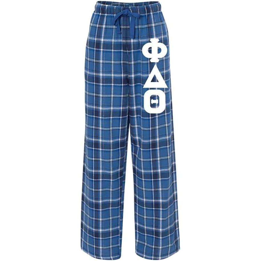 imagePhi Delta Theta Pajamas Flannel PantRoyalWhite