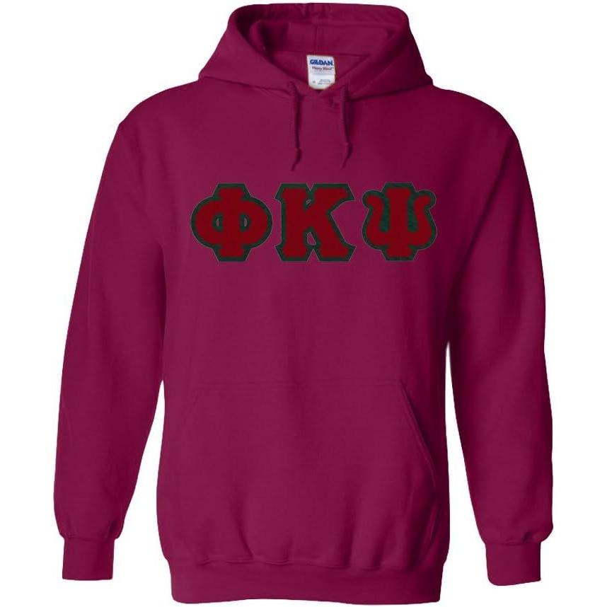 imagePhi Kappa Psi Lettered Hooded SweatshirtMagenta Pink