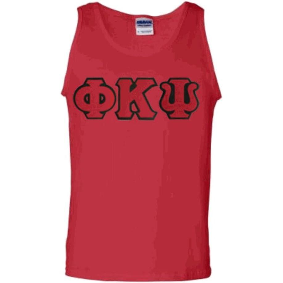 imagePhi Kappa Psi Lettered Tank TopRed