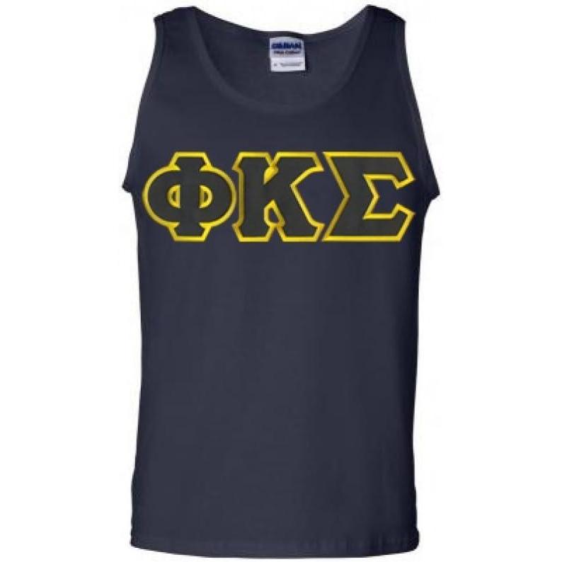 imagePhi Kappa Sigma Lettered Tank TopNavy Blue