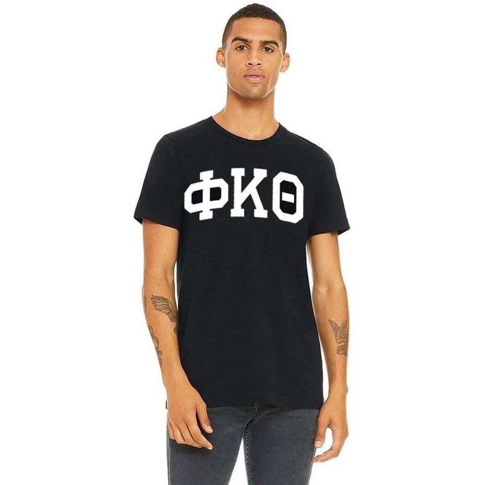 imagePhi Kappa Theta Arched Greek Letter TShirtBlack