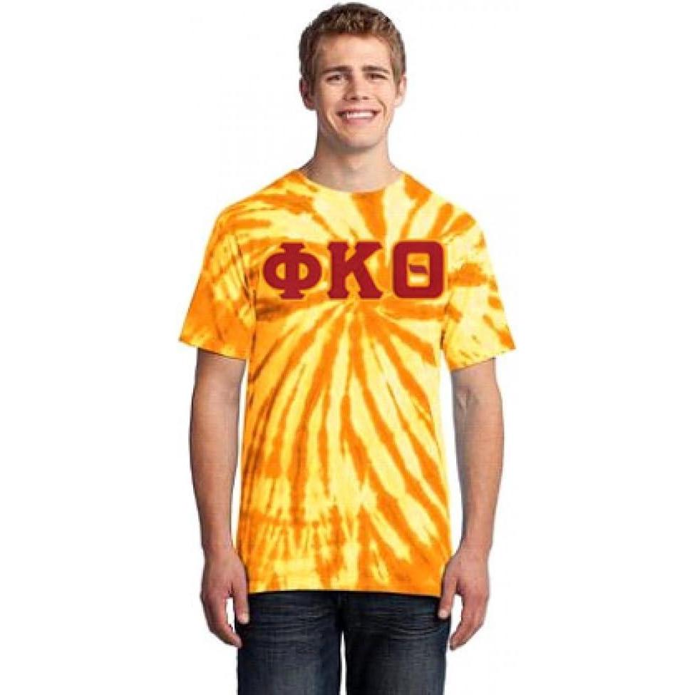 imagePhi Kappa Theta Essential TieDye Lettered TeeGold