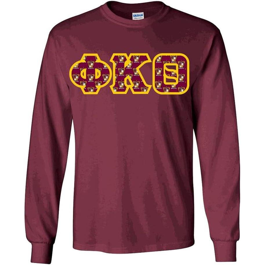 imagePhi Kappa Theta Fraternity Crest Twill Letter Longsleeve TeeMaroon