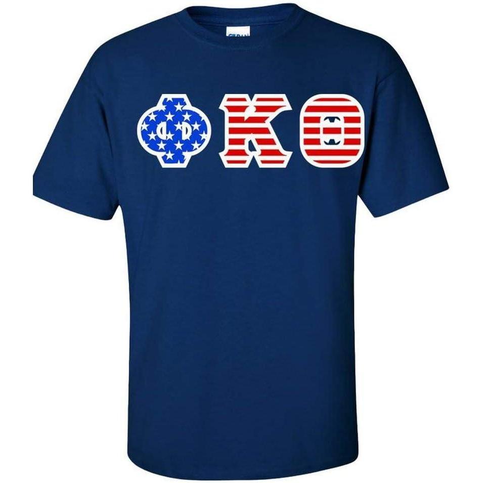 imagePhi Kappa Theta Greek Letter American Flag TeeRoyal Blue