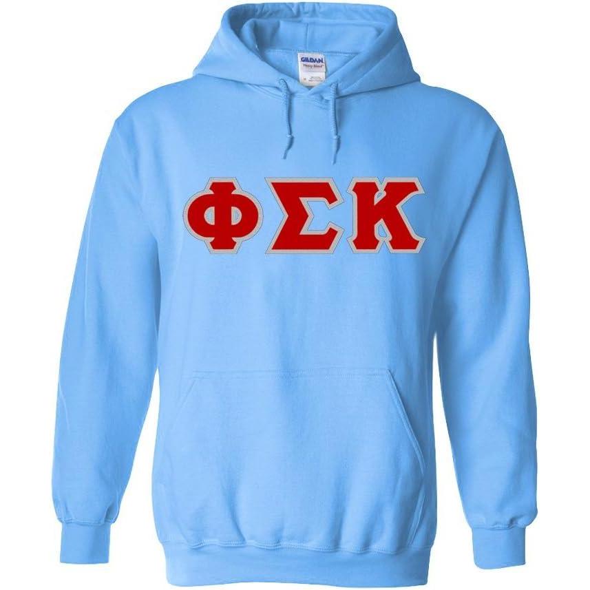 imagePhi Sigma Kappa Lettered Hooded SweatshirtLight Blue