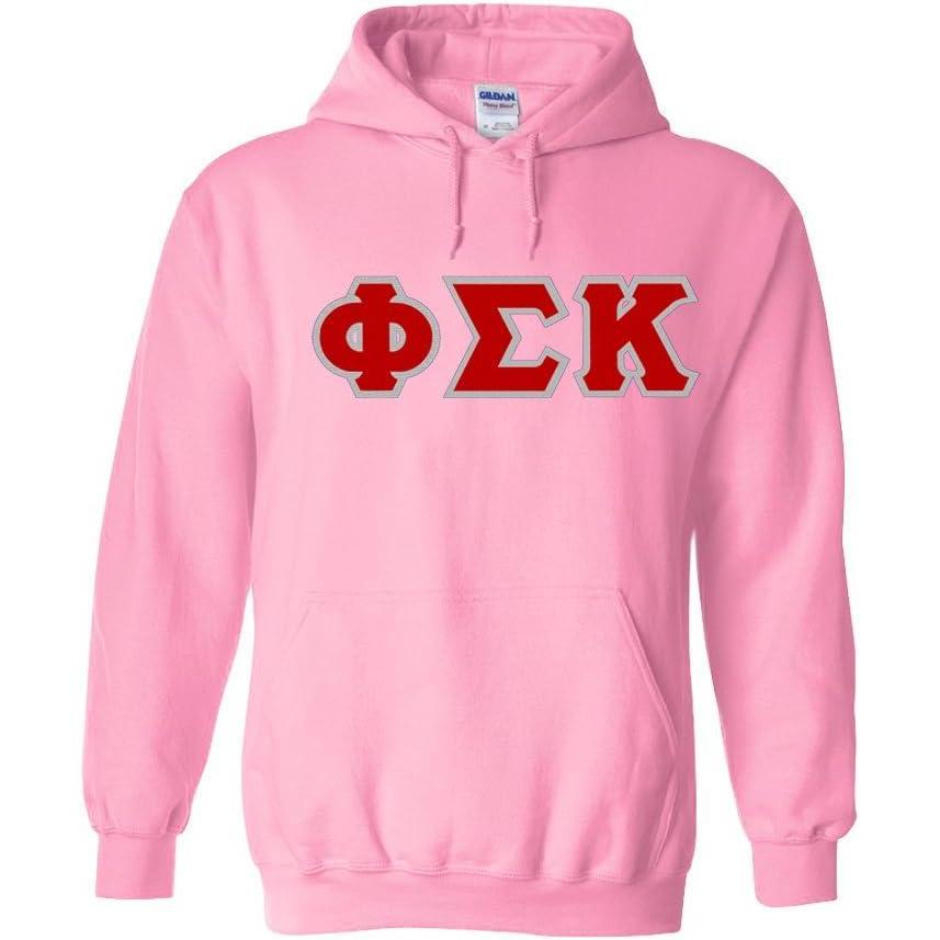 imagePhi Sigma Kappa Lettered Hooded SweatshirtLight Pink