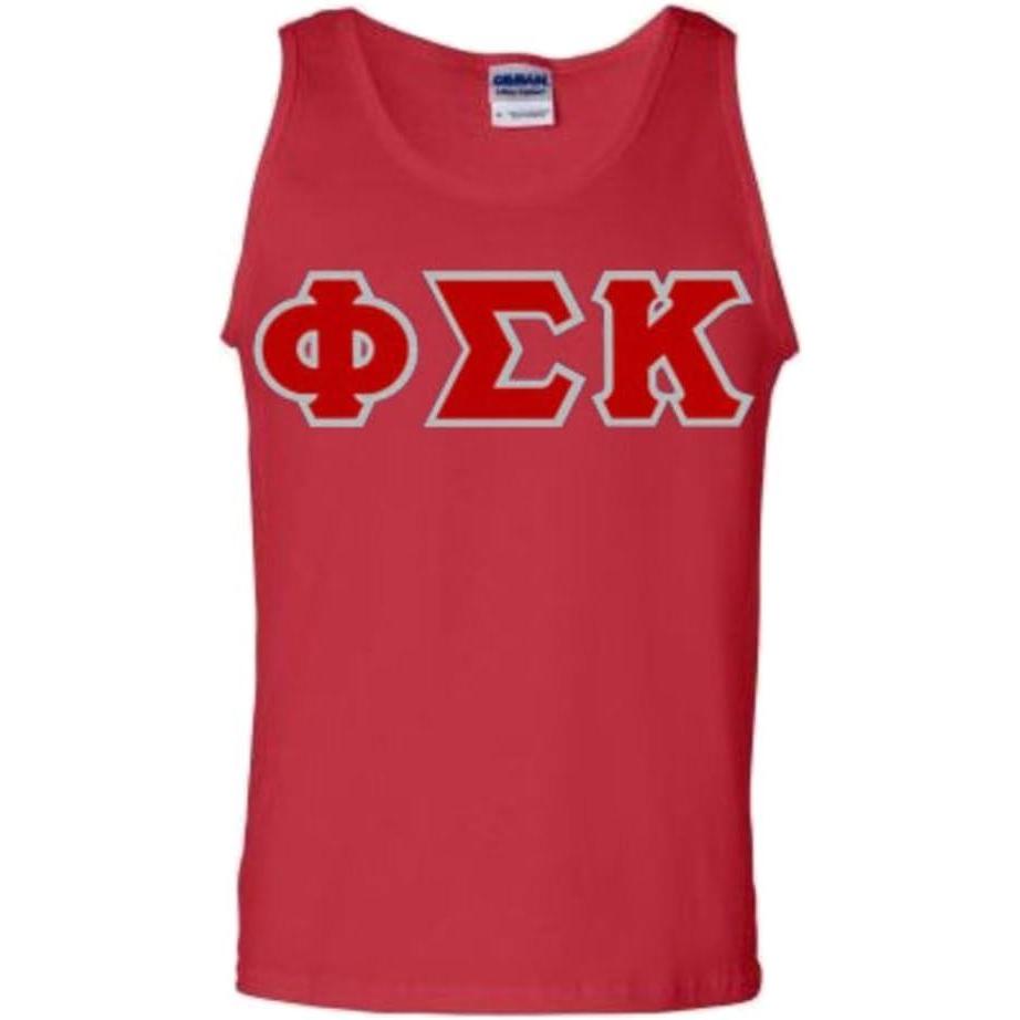 imagePhi Sigma Kappa Lettered Tank TopRed