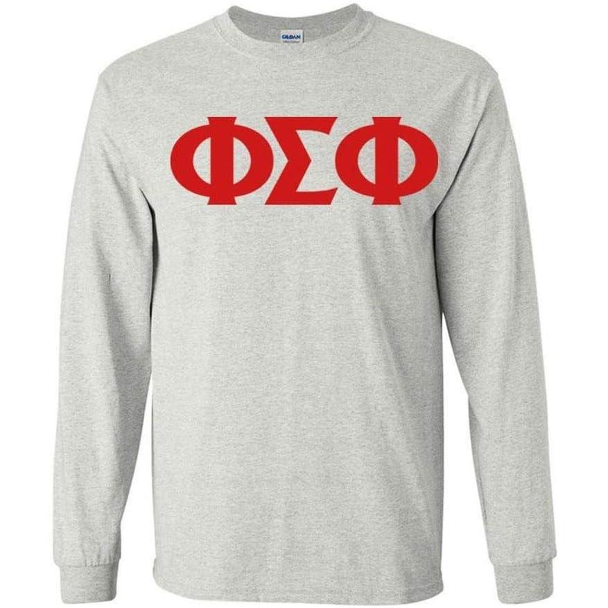 imagePhi Sigma Phi Greek Letter Longsleeve TeeSports Grey
