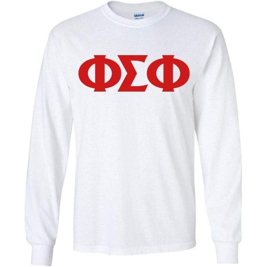 imagePhi Sigma Phi Greek Letter Longsleeve TeeWhite