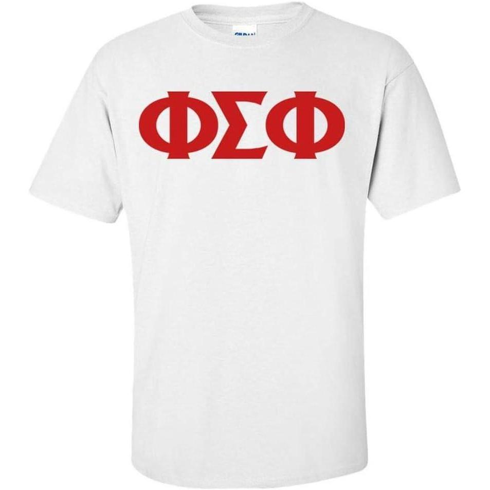 imagePhi Sigma Phi Greek Letter TeeWhite