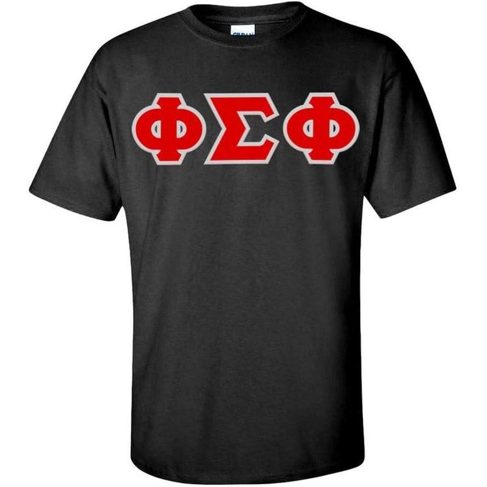 imagePhi Sigma Phi Greek Letter Twill TeeBlack
