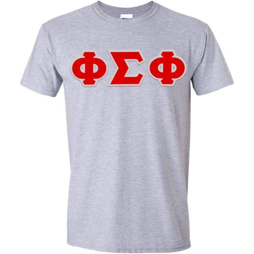 imagePhi Sigma Phi Greek Letter Twill TeeSports Grey