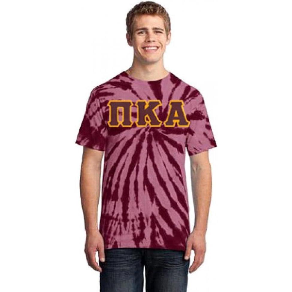 imagePi Kappa Alpha Essential TieDye Lettered TeeMaroon