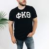 Phi Kappa Theta Arched Greek Letter T-Shirt(Black)