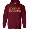 PI Kappa Alpha Pike Fraternity Crest Twill Letter Hooded Sweatshirt(Maroon)