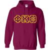 Phi Kappa Theta Fraternity Crest Twill Letter Hooded Sweatshirt(Maroon)