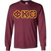 Phi Kappa Theta Fraternity Crest Twill Letter Longsleeve Tee(Maroon)