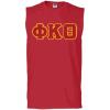 Phi Kappa Theta Lettered Sleeveless Tee(Red)