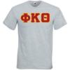 Phi Kappa Theta Lettered V-Neck T-Shirt(Sports Grey)