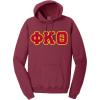 Phi Kappa Theta Pigment-Dyed Lettered Hooded Sweatshirt(Merlot)