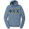Phi Lambda Chi Pigment-Dyed Lettered Hooded Sweatshirt(Mist)