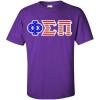 Phi Sigma Pi Greek Letter American Flag Tee(Purple)