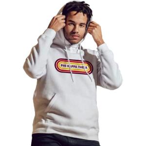 Greekgear Men’s Phi Kappa Theta Capsule Hooded Sweatshirt White(White)