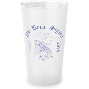 Greekgear Phi Beta Sigma Frosted Glass, 16oz