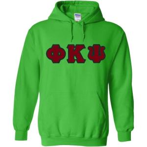 Phi Kappa Psi Lettered Hooded Sweatshirt(Irish Green)