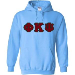 Phi Kappa Psi Lettered Hooded Sweatshirt(Light Blue)