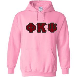 Phi Kappa Psi Lettered Hooded Sweatshirt(Light Pink)