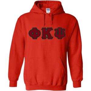 Phi Kappa Psi Lettered Hooded Sweatshirt(Orange)