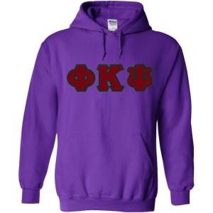 Phi Kappa Psi Lettered Hooded Sweatshirt(Purple)