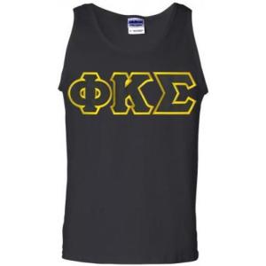 Phi Kappa Sigma Lettered Tank Top(Black)