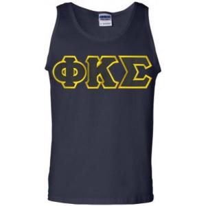 Phi Kappa Sigma Lettered Tank Top(Navy Blue)