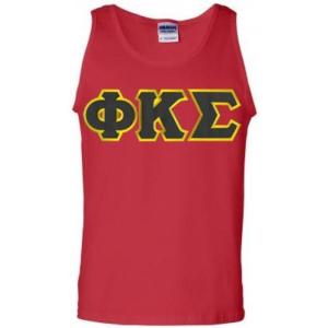 Phi Kappa Sigma Lettered Tank Top(Red)