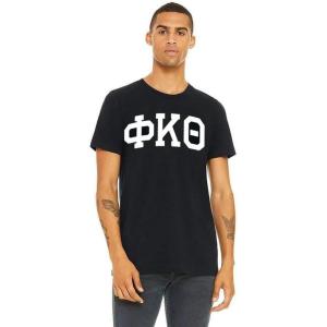 Phi Kappa Theta Arched Greek Letter T-Shirt(Black)