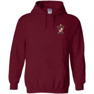 Phi Kappa Theta Crest – Shield Emblem Hooded Sweatshirt(Maroon)