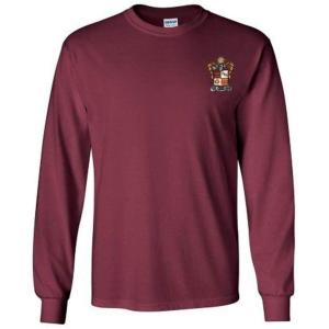 Phi Kappa Theta Fraternity Crest Longsleeve Tee(Maroon)