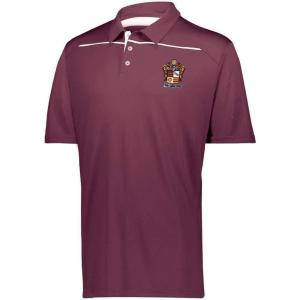 Phi Kappa Theta Greek Crest Emblem Defer Polo(Maroon/White)