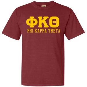 Phi Kappa Theta Greek Heavyweight T-Shirt(Berry)