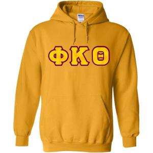 Phi Kappa Theta Lettered Hooded Sweatshirt(Athletic Gold)