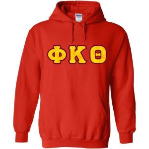 Phi Kappa Theta Lettered Hooded Sweatshirt(Orange)