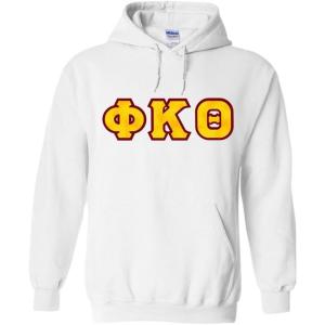 Phi Kappa Theta Lettered Hooded Sweatshirt(White)